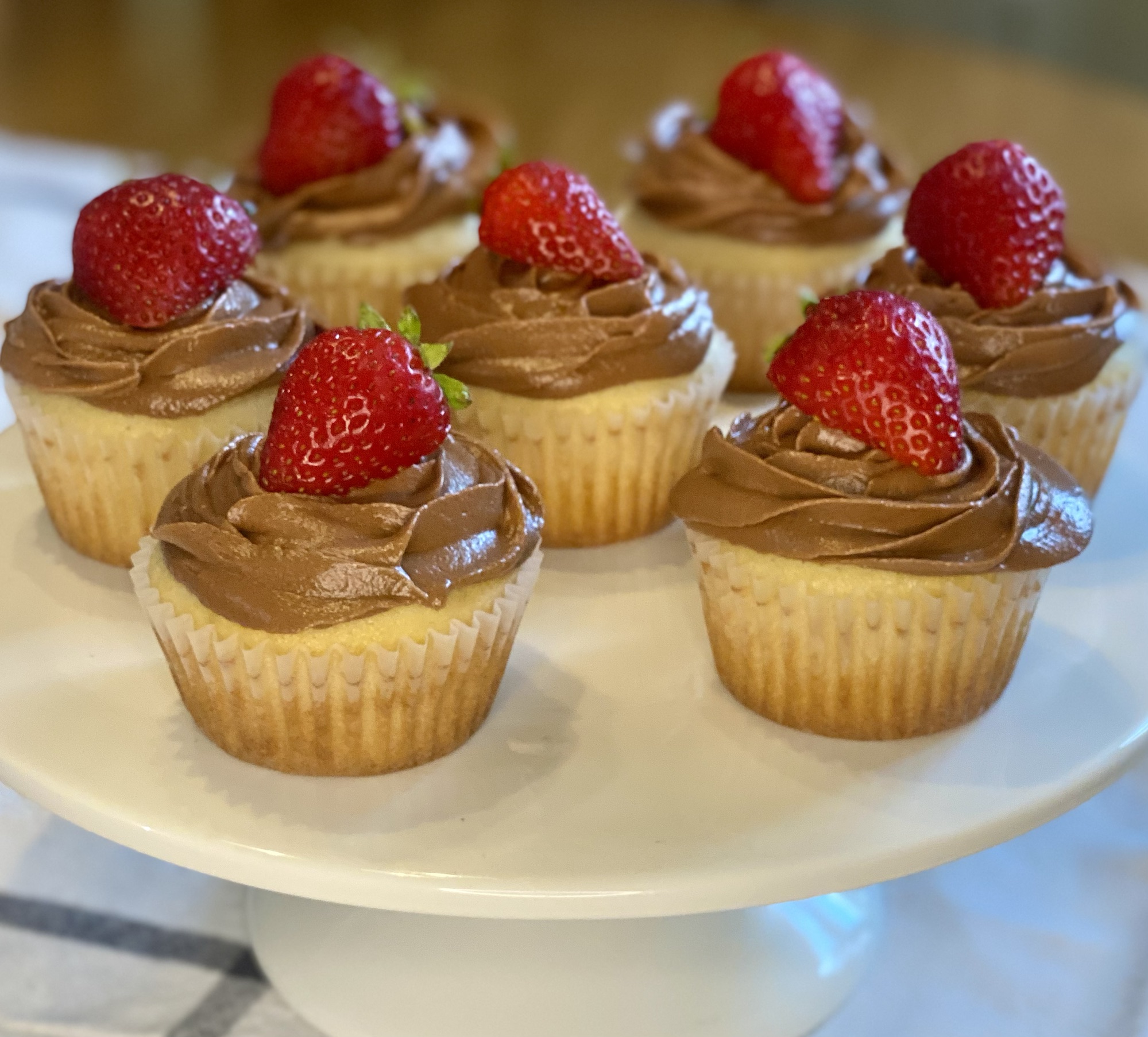 Vanilla Cupcakes with Nutella Buttercream