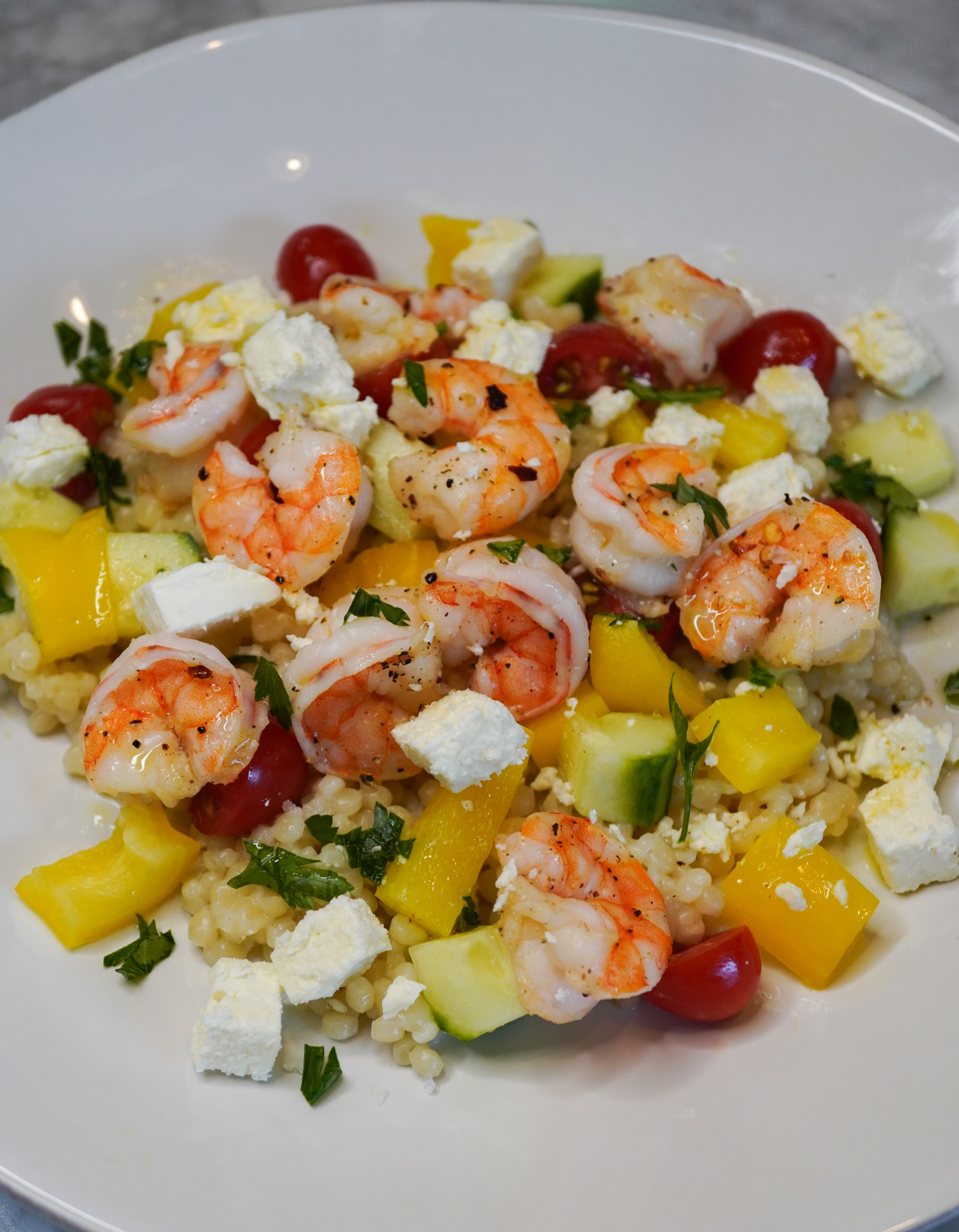 Lemon Shrimp Couscous Salad