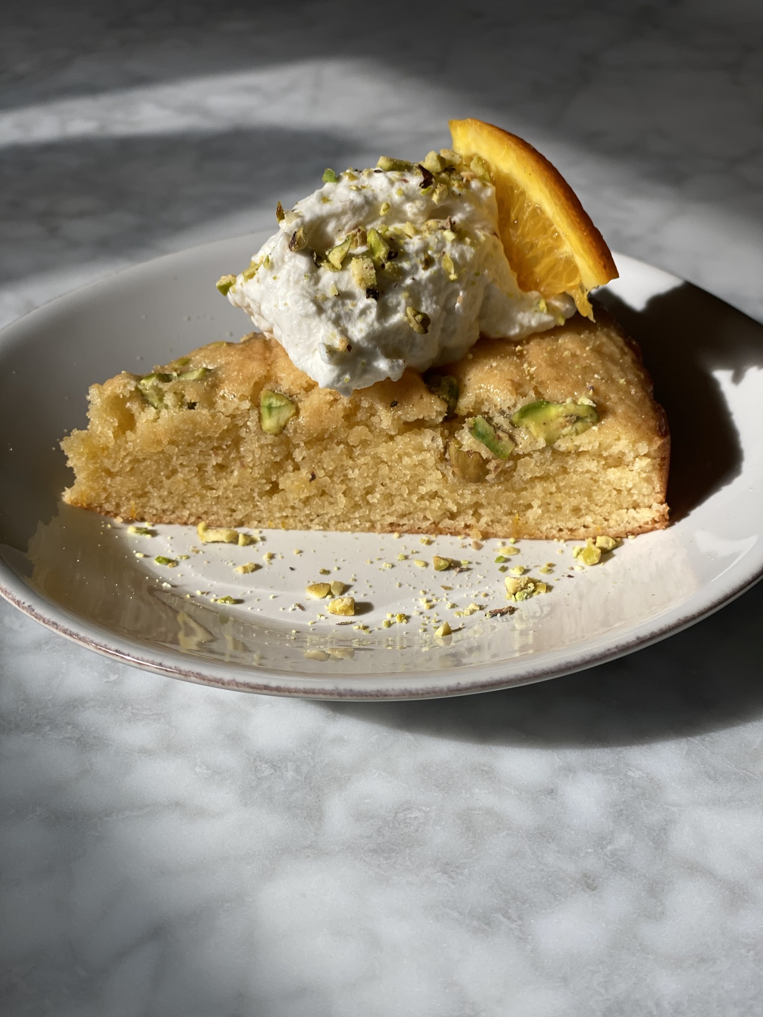 Almond Cake with Fig Chantilly