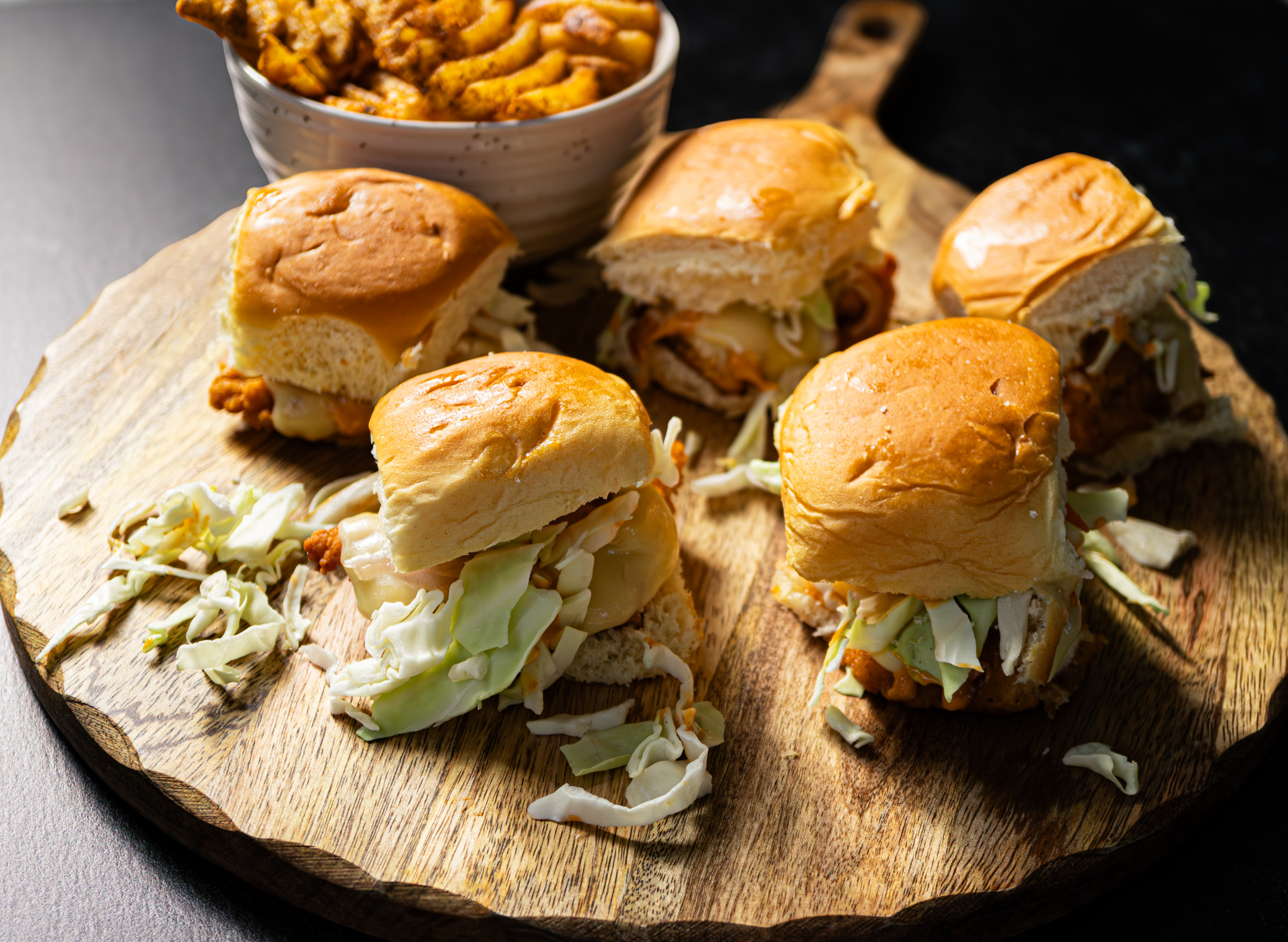 Crispy Chicken Sliders With Chipotle Aioli