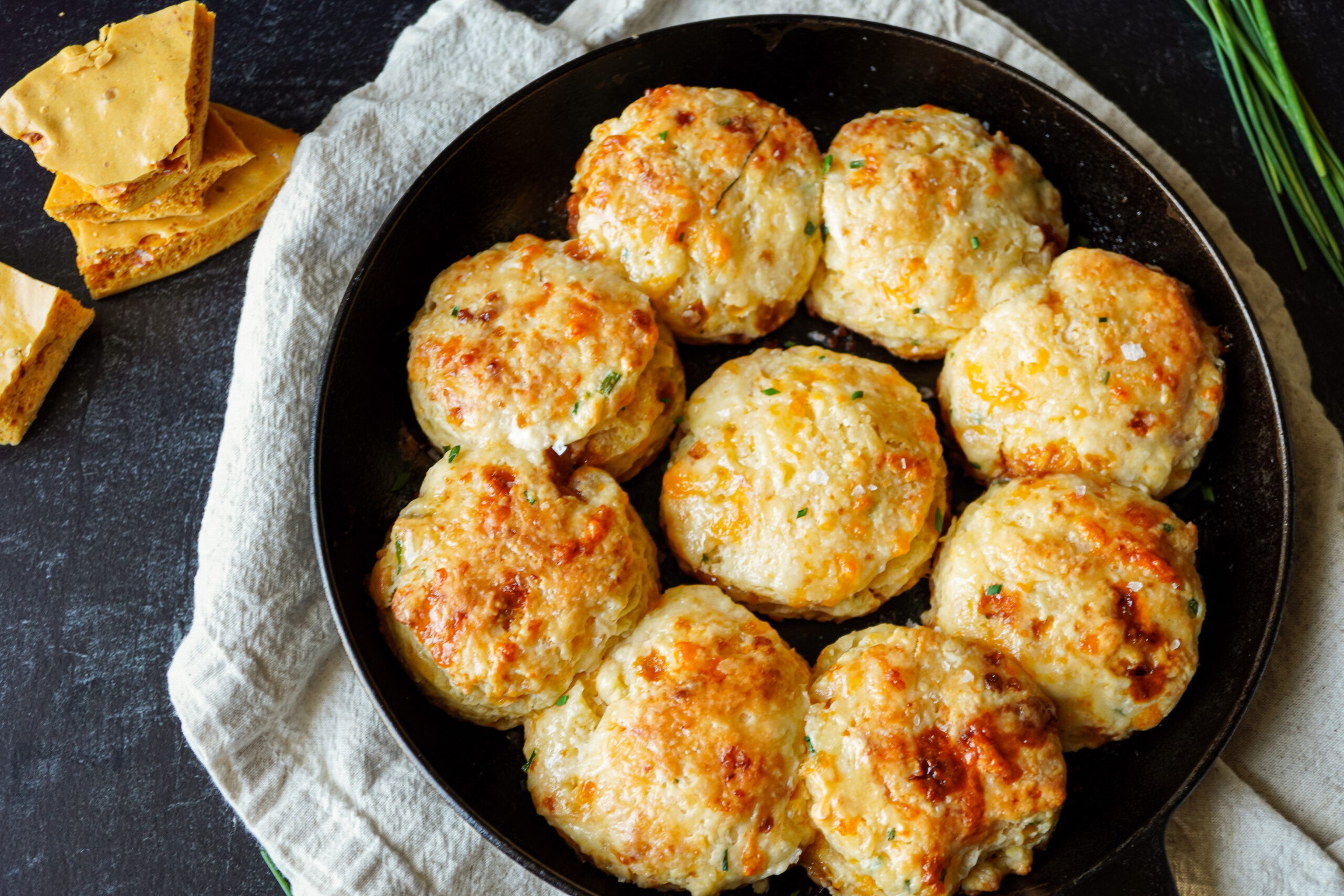 Honeycomb Cheddar & Chive Biscuits